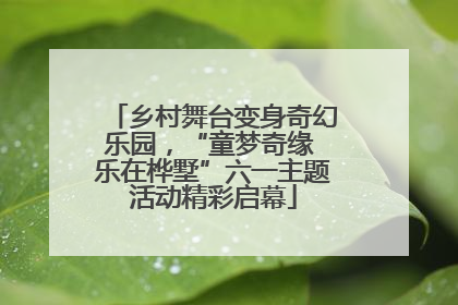 乡村舞台变身奇幻乐园，“童梦奇缘 乐在桦墅”六一主题活动精彩启幕