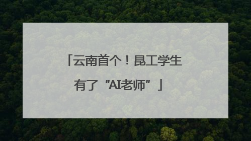 云南首个！昆工学生有了“AI老师”