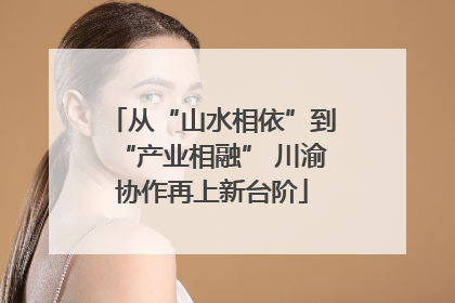 从“山水相依”到“产业相融” 川渝协作再上新台阶