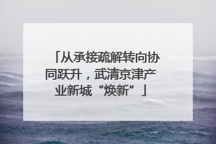 从承接疏解转向协同跃升，武清京津产业新城“焕新”