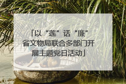 以“莲”话“廉” 省文物局联合多部门开展主题党日活动