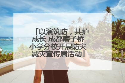 以演筑防，共护成长 成都磨子桥小学分校开展防灾减灾宣传周活动