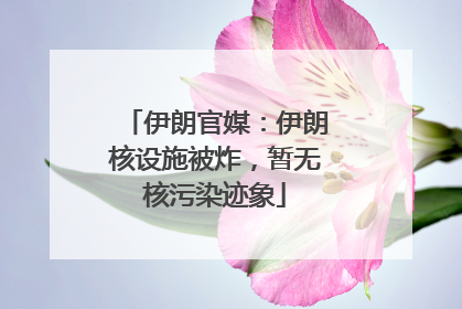 伊朗官媒：伊朗核设施被炸，暂无核污染迹象