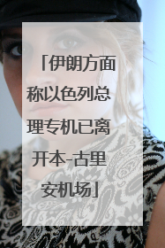 伊朗方面称以色列总理专机已离开本-古里安机场