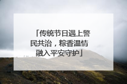 传统节日遇上警民共治，粽香温情融入平安守护