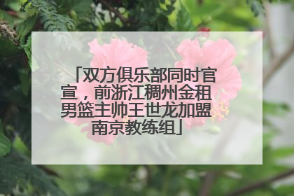 双方俱乐部同时官宣，前浙江稠州金租男篮主帅王世龙加盟南京教练组