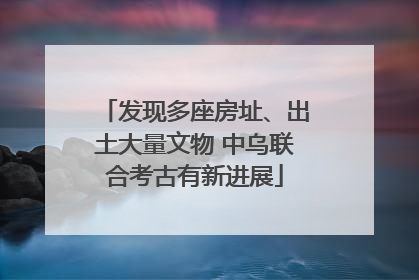 发现多座房址、出土大量文物 中乌联合考古有新进展