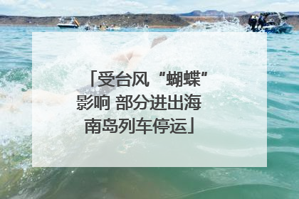 受台风“蝴蝶”影响 部分进出海南岛列车停运