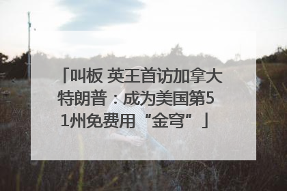 叫板 英王首访加拿大 特朗普：成为美国第51州免费用“金穹”