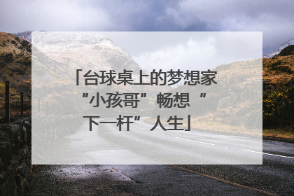 台球桌上的梦想家 “小孩哥”畅想“下一杆”人生