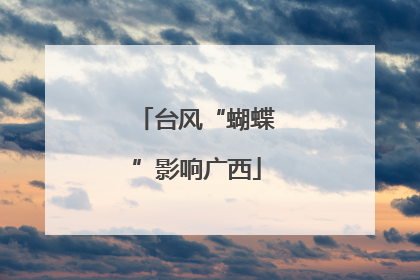 台风“蝴蝶”影响广西