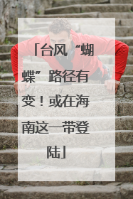 台风“蝴蝶”路径有变！或在海南这一带登陆