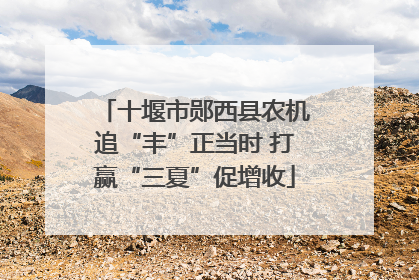 十堰市郧西县农机追“丰”正当时 打赢“三夏”促增收