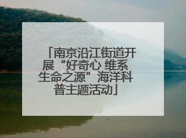 南京沿江街道开展“好奇心 维系生命之源”海洋科普主题活动