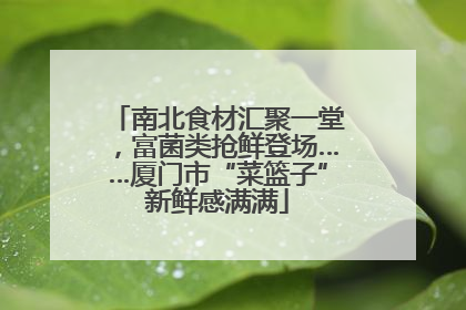 南北食材汇聚一堂，富菌类抢鲜登场……厦门市“菜篮子”新鲜感满满