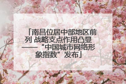 南昌位居中部地区前列 战略支点作用凸显——“中国城市网络形象指数”发布