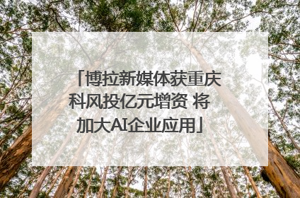 博拉新媒体获重庆科风投亿元增资 将加大AI企业应用