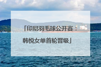 印尼羽毛球公开赛：韩悦女单首轮晋级