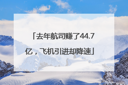 去年航司赚了44.7亿，飞机引进却降速