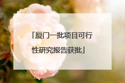 厦门一批项目可行性研究报告获批