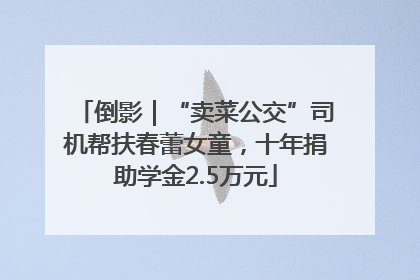 倒影｜“卖菜公交”司机帮扶春蕾女童，十年捐助学金2.5万元
