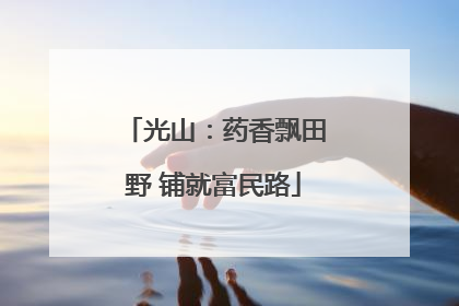 光山：药香飘田野 铺就富民路