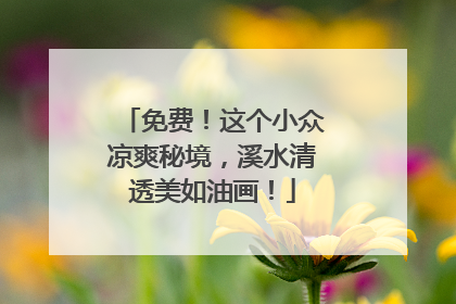 免费！这个小众凉爽秘境，溪水清透美如油画！