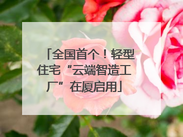 全国首个！轻型住宅“云端智造工厂”在厦启用