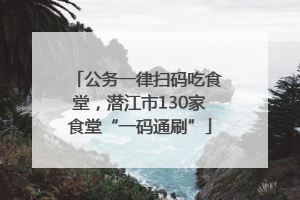 公务一律扫码吃食堂，潜江市130家食堂“一码通刷”