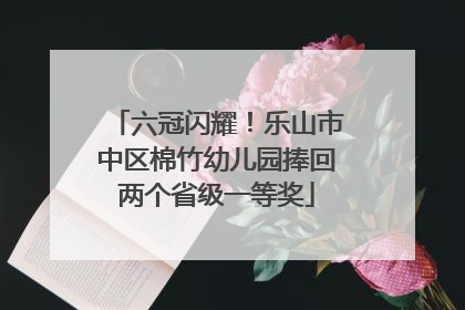 六冠闪耀！乐山市中区棉竹幼儿园捧回两个省级一等奖