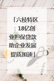 六枝特区：18亿创业担保贷款助企业发展提质加速