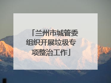 兰州市城管委组织开展垃圾专项整治工作