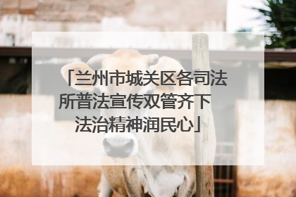 兰州市城关区各司法所普法宣传双管齐下 法治精神润民心