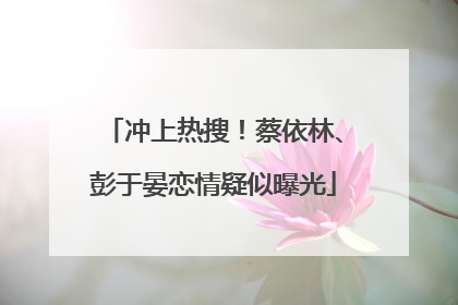 冲上热搜！蔡依林、彭于晏恋情疑似曝光