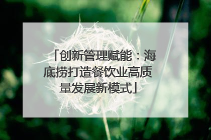 创新管理赋能：海底捞打造餐饮业高质量发展新模式