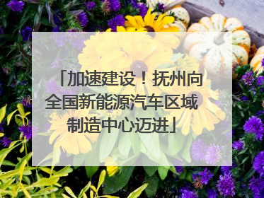 加速建设！抚州向全国新能源汽车区域制造中心迈进
