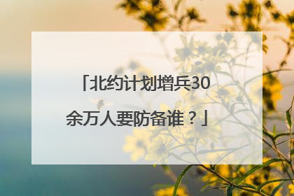 北约计划增兵30余万人要防备谁？
