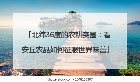 北纬36度的农耕突围：看安丘农品如何征服世界味蕾