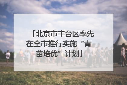 北京市丰台区率先在全市推行实施“青苗培优”计划