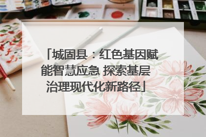 城固县：红色基因赋能智慧应急 探索基层治理现代化新路径