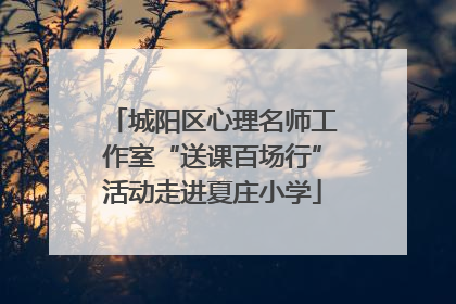 城阳区心理名师工作室“送课百场行”活动走进夏庄小学