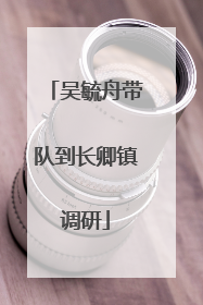 吴毓舟带队到长卿镇调研