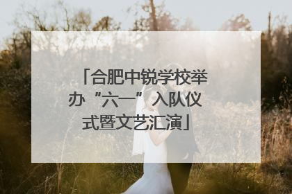合肥中锐学校举办“六一”入队仪式暨文艺汇演