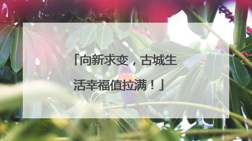 向新求变，古城生活幸福值拉满！