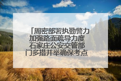 周密部署执勤警力 加强路面疏导力度 石家庄公安交管部门多措并举确保考点周边交通环境良好