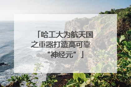 哈工大为航天国之重器打造高可靠“神经元”