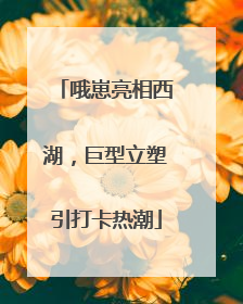 哦崽亮相西湖，巨型立塑引打卡热潮