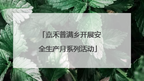 嘉禾普满乡开展安全生产月系列活动
