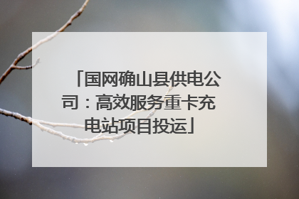 国网确山县供电公司：高效服务重卡充电站项目投运