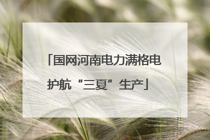 国网河南电力满格电护航“三夏”生产